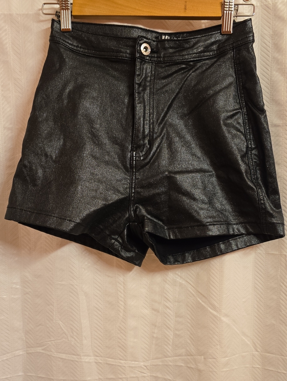 Jc & JQ Shorts Women's Size Large Black Coated Short Summer